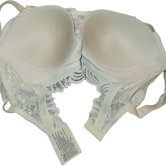 NWOT Bali Nude Lace Desire Wirefree Bra Latte Lift M - Picture 11 of 12